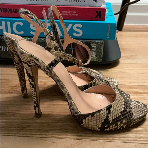 Bianca Buccheri Python T-strap Sandals - Picture 3 of 8